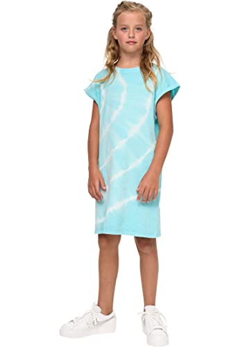 Urban Classics Girl's Girls Tie Dye Dress Kleid, aquablue, 134/140 von Urban Classics