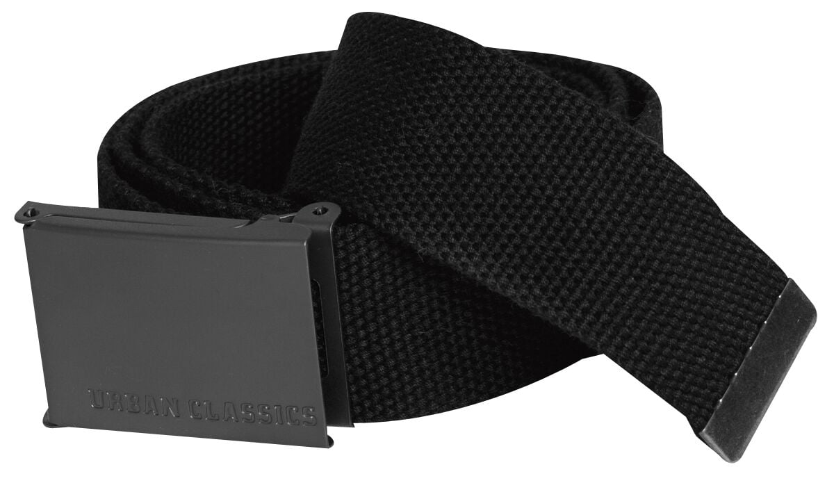 Urban Classics Gürtel - Canvas Struktur Belt - schwarz von Urban Classics