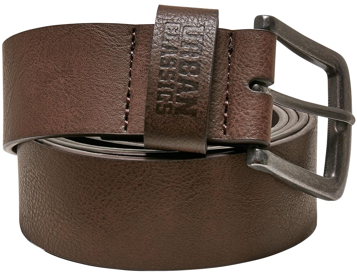 Urban Classics Gürtel - Leather Imitation Belt - braun von Urban Classics