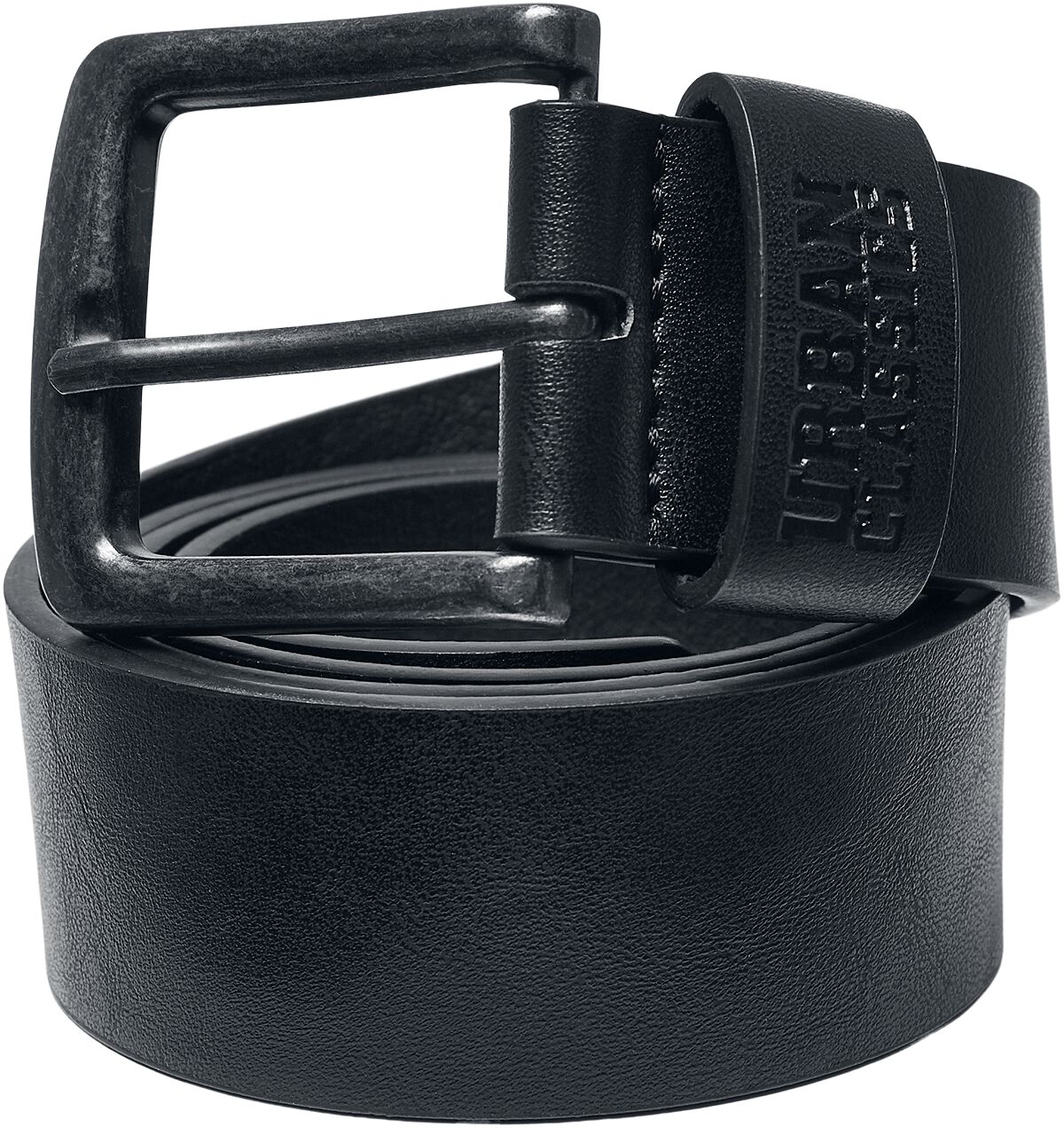 Urban Classics Gürtel - Recycled Imitation Leather Belt - schwarz von Urban Classics