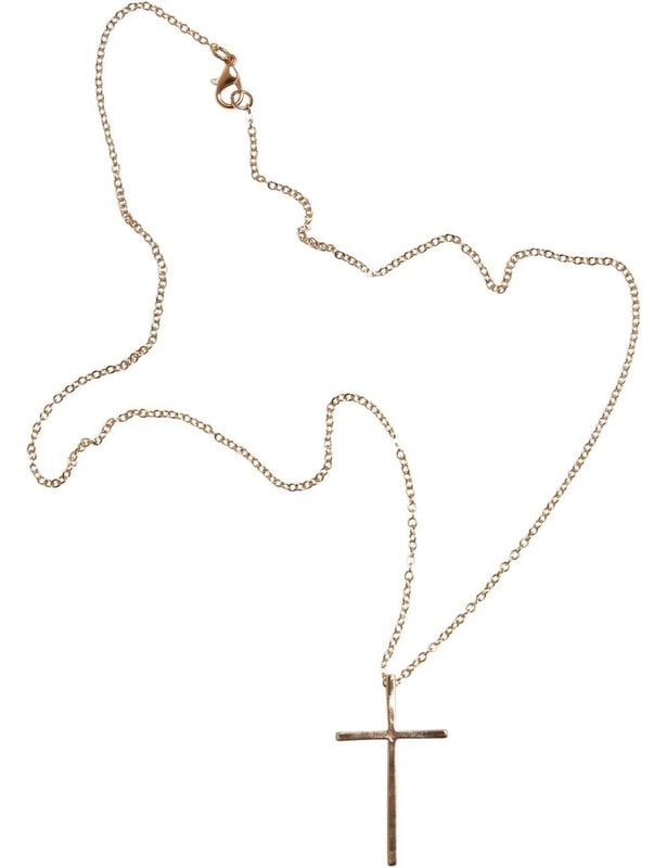 Urban Classics Halskette - Big Basic Cross - für Damen - goldfarben von Urban Classics