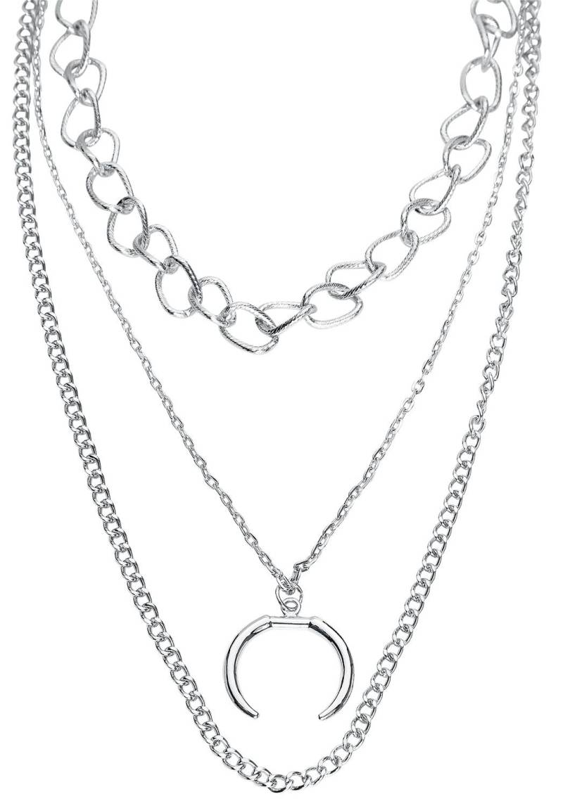 Urban Classics Halskette - Open Ring Layering Necklace - für Damen - silberfarben von Urban Classics