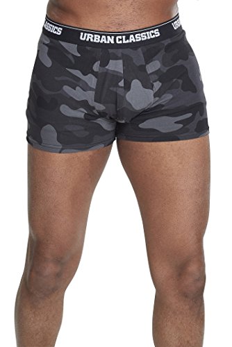 Urban Classics Herren 2-Pack Camo Boxer Shorts Boxershorts,, per pack Mehrfarbig (dark camo 00784), Large (Herstellergröße: L) von Urban Classics