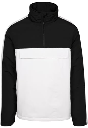 Urban Classics Herren TB2483-2-Tone Padded Pull Over Jacket Jacke, Mehrfarbig (White/Black 01248), Small von Urban Classics