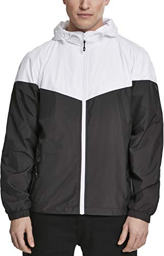 Urban Classics Herren 2-Tone Tech Windrunner Jacke, wht/blk, M von Urban Classics