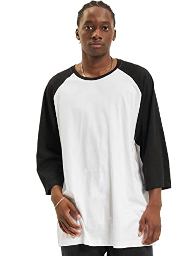 Urban Classics TB366 Herren 3/4 Sleeve Bekleidung T-Shirt, mehrfarbig (Wht/Blk), XXL von Urban Classics