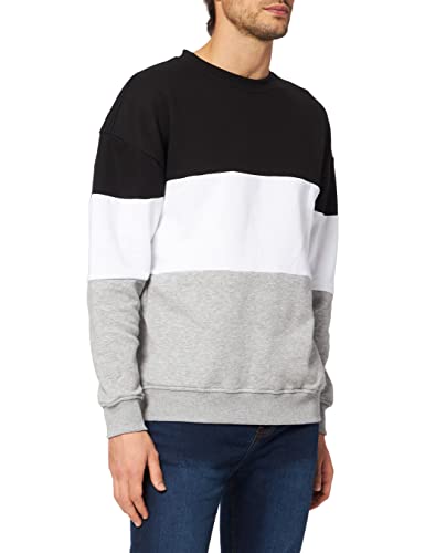 Urban Classics Herren 3-Tone Oversize Crewneck M Black/White/Grey von Urban Classics