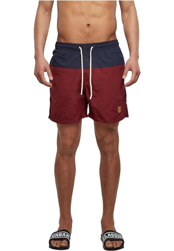 Urban Classics Herren Badehose Block Swim Shorts nvy/burgundy XXL von Urban Classics