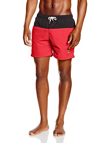 Urban Classics Herren Badehose Block Swim Shorts blk/red M von Urban Classics