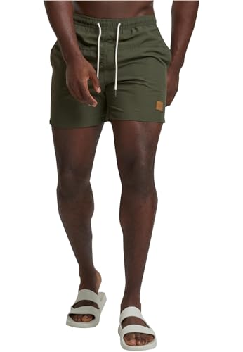 Urban Classics Herren Badehose Block Swim Shorts Olive, XS von Urban Classics