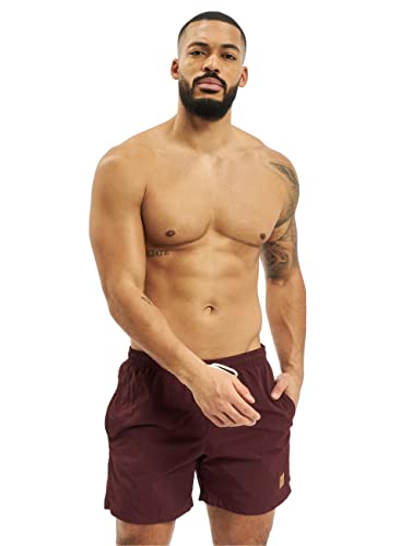 Urban Classics Herren Badehose Block Swim Shorts cherry L von Urban Classics