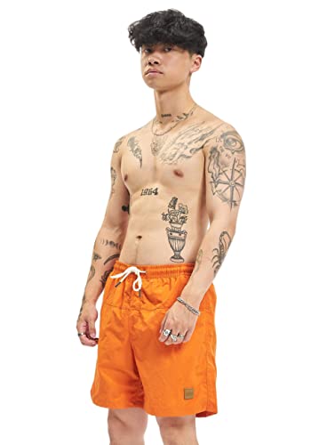 Urban Classics Herren Badehose Block Swim Shorts rust orange S von Urban Classics