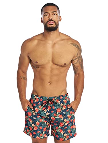 Urban Classics Herren Badehose Pattern Swim Shorts Mehrfarbig (blk/Tropical 02061) X-Large (Herstellergröße:XL) von Urban Classics