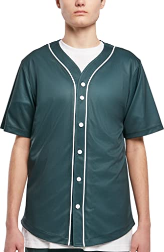 Urban Classics Herren Baseball Mesh Jersey T-Shirt, bottlegreen/white, XXL von Urban Classics