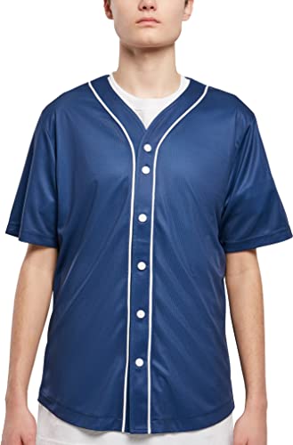 Urban Classics Herren Baseball Mesh Jersey T-Shirt, spaceblue/white, XL von Urban Classics