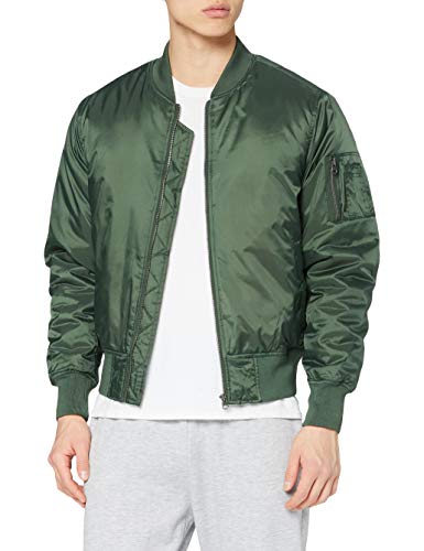 Urban Classics Herren Basic Bomber Jacket Bomberjacke, Olivgrün (176), XXXX-Large (Herstellergröße: 4XL) von Urban Classics