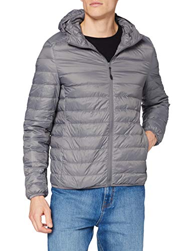 Urban Classics Herren Basic Hooded Down Jacket Jacke , Grau (Darkgrey 94) , S von Urban Classics