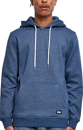 Urban Classics Herren Basic Melange Hoody Kapuzenpullover, bluelightmelange, XS von Urban Classics