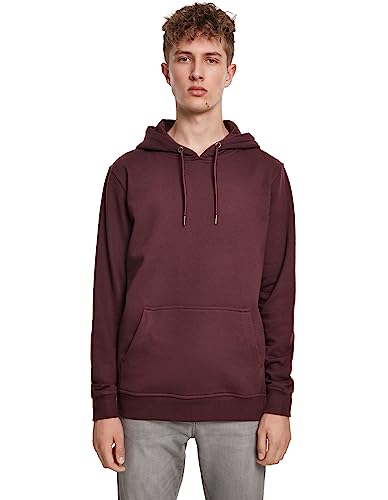 Urban Classics Herren Basic Sweat Hoody Kapuzenpullover,, per pack Rot (Redwine 02243), Large (Herstellergröße: L) von Urban Classics