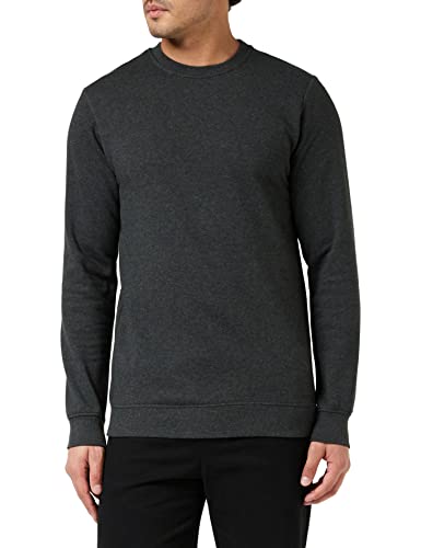 Urban Classics Herren Basic Terry Crew Sweatshirt, Grau (Charcoal 00091), 5XL Große Größen EU von Urban Classics