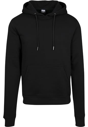 Urban Classics Basic Terry Hoody – Herren Kapuzenpullover aus Sweatstoff, Regular Fit mit Kängurutasche, weiches Material für Alltag & Streetstyle, Black, XL von Urban Classics