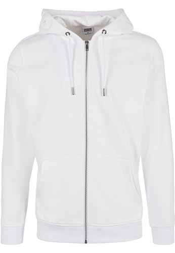 Urban Classics Herren Basic Terry Zip Hoody Strickjacke, White, L von Urban Classics