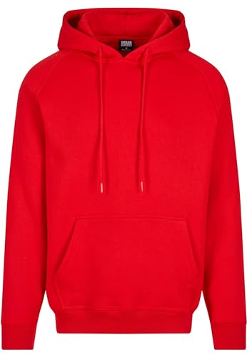 Urban Classics Herren Blank Hoody Kapuzenpullover, Rot, XL von Urban Classics