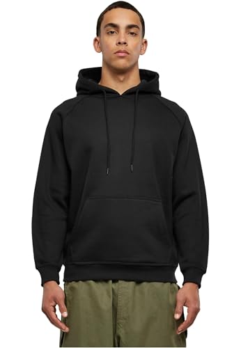 Urban Classics Herren Kapuzenpullover Blank Hoody, klassischer Hoodie für Männer, Loose Fit, 5XL, black von Urban Classics