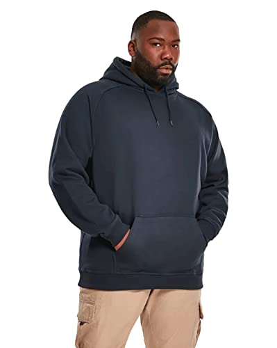 Urban Classics Herren Kapuzenpullover Blank Hoody, klassischer Hoodie für Männer, Loose Fit, L, navy von Urban Classics