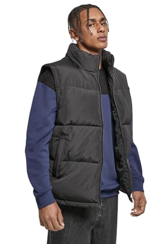 Urban Classics Herren TB4476-Block Puffer Vest Jacke, Black/Black, 3XL von Urban Classics