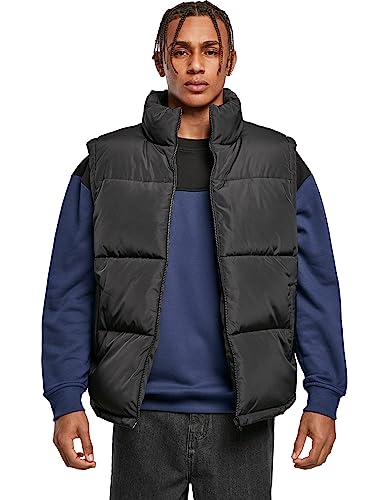 Urban Classics Herren Block Puffer Vest Jacke, Black/Black, M von Urban Classics