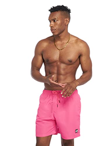 Urban Classics Herren Block Swim Shorts Badehose neonpink XS von Urban Classics