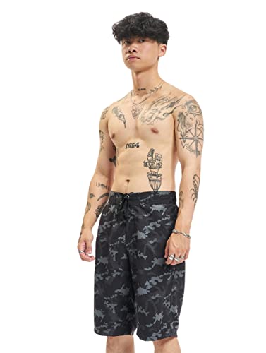 Urban Classics Herren Board Bermuda Shorts Badehose, Black camo, S von Urban Classics