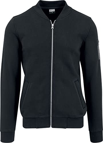 Urban Classics Herren Sweat Bomber Jacket Bomberjacke, Schwarz, XXXX-Large (Herstellergröße: 4XL) von Urban Classics