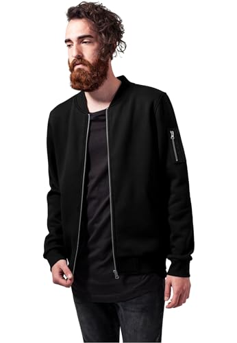 Urban Classics Herren Sweat Bomber Jacket Bomberjacke,, per pack Schwarz (Black 00007), XXXX-Large (Herstellergröße: 4XL) von Urban Classics