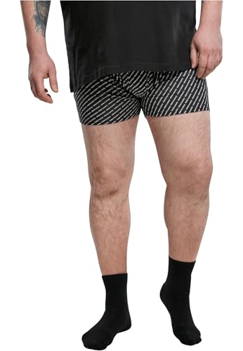 Urban Classics Herren Boxer Shorts 3-Pack Boxershorts, DarkGreen+Black+Branded AOP, 5XL von Urban Classics