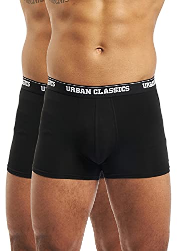Urban Classics Herren Modal Double-pack Boxershorts, Schwarz (Black 7), S EU von Urban Classics