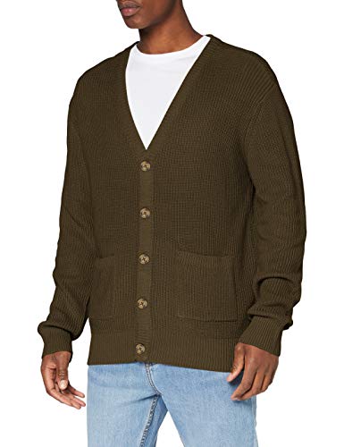 Urban Classics Herren Boxy Cardigan Sweatshirts, olive, M von Urban Classics