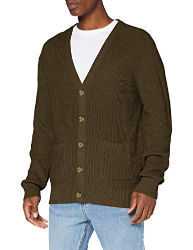 Urban Classics Herren Boxy Cardigan Sweatshirts, olive, XXL von Urban Classics