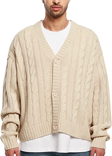 Urban Classics Herren Boxy Cardigan Sweatshirts, softseagrass, 3XL von Urban Classics