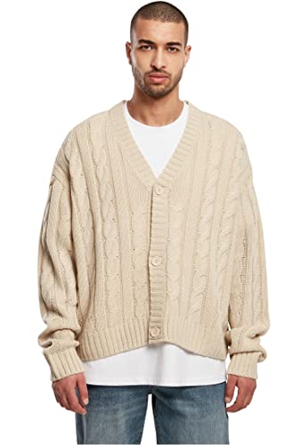 Urban Classics Herren Boxy Cardigan Sweatshirts, softseagrass, XXL von Urban Classics