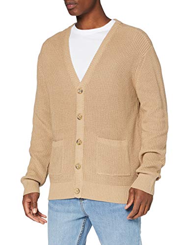 Urban Classics Herren Boxy Cardigan Sweatshirts, warm sand, S von Urban Classics