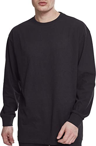 Urban Classics Herren Boxy Heavy Longsleeve Langarmshirt, Schwarz (Black 00007), XXL von Urban Classics