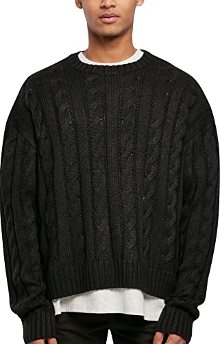 Urban Classics Herren Boxy Sweater Sweatshirt, black, 4XL von Urban Classics