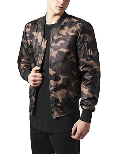 Urban Classics Herren Camo Basic Bomber Jacket Jacke, Wood Camo, S EU von Urban Classics