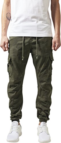 Urban Classics Herren Cargo Jogging Pants Hose, Olive Camo, 40 von Urban Classics