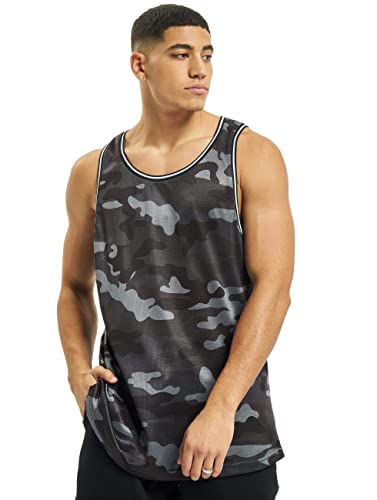 Urban Classics Herren Tanktop Camo Mesh Tanktop, lässiges Tanktop für Männer, Camouflage-Print, darkcamo, 3XL von Urban Classics