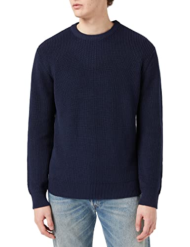 Urban Classics Herren Cardigan Stitch Sweater Pullover, Blau (Midnight 01641), Large (Herstellergröße: L) von Urban Classics