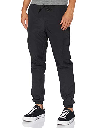 Urban Classics Herren TB3669-Cargo Nylon Track Pants Freizeithose, Black, L von Urban Classics