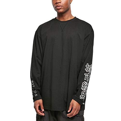 Urban Classics Herren TB4140-Chinese Symbol Oversized LS T-Shirt, Black, M von Urban Classics